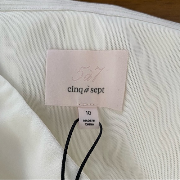 CINQ A SEPT Women's 10 White "Ella" Strapless Mini Dress - Picture 12 of 13
